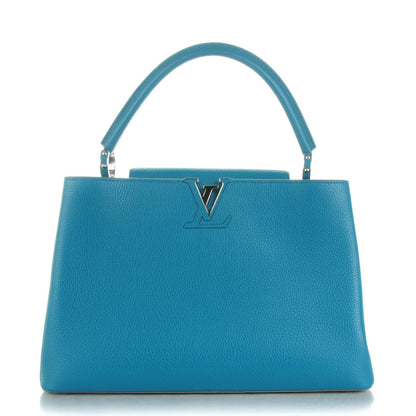 Louis Vuitton Taurillon Capucines MM Bleu Canard 1 of 7