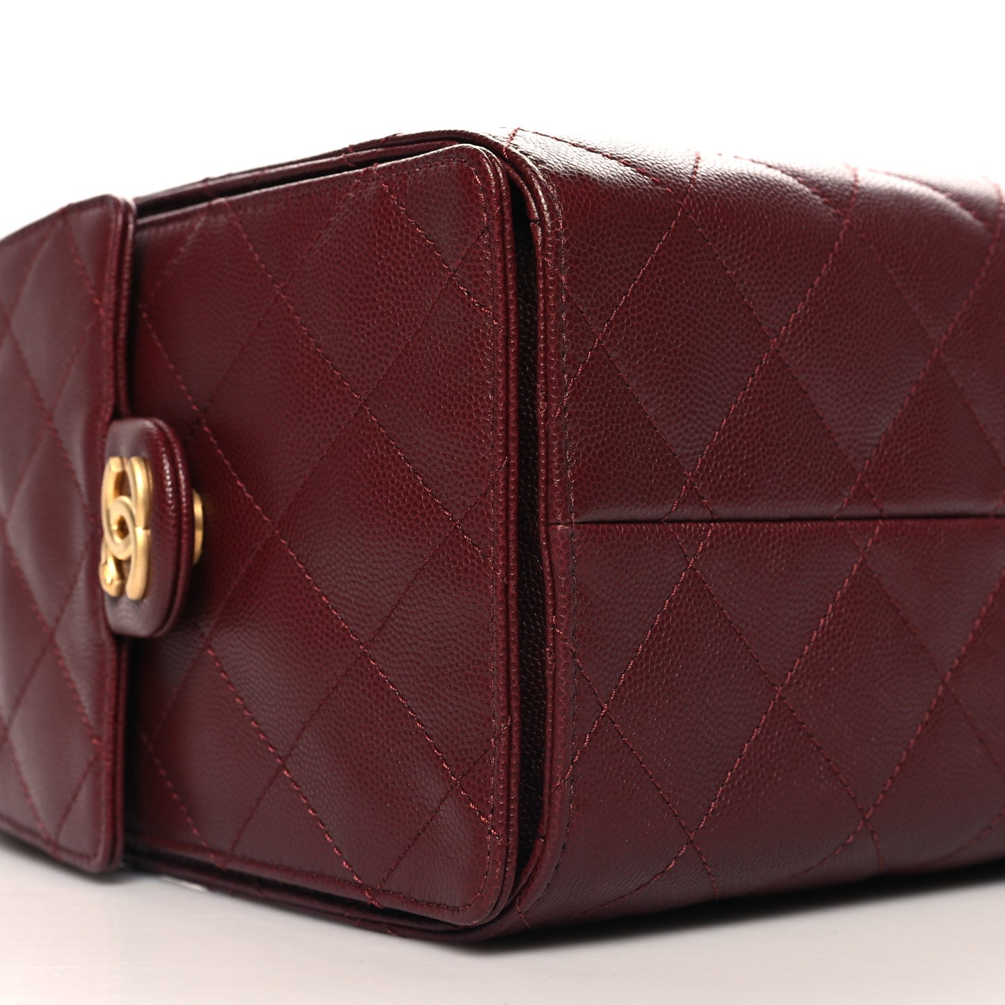 Caviar Quilted Small Chanel 25 Handbag Burgundy
