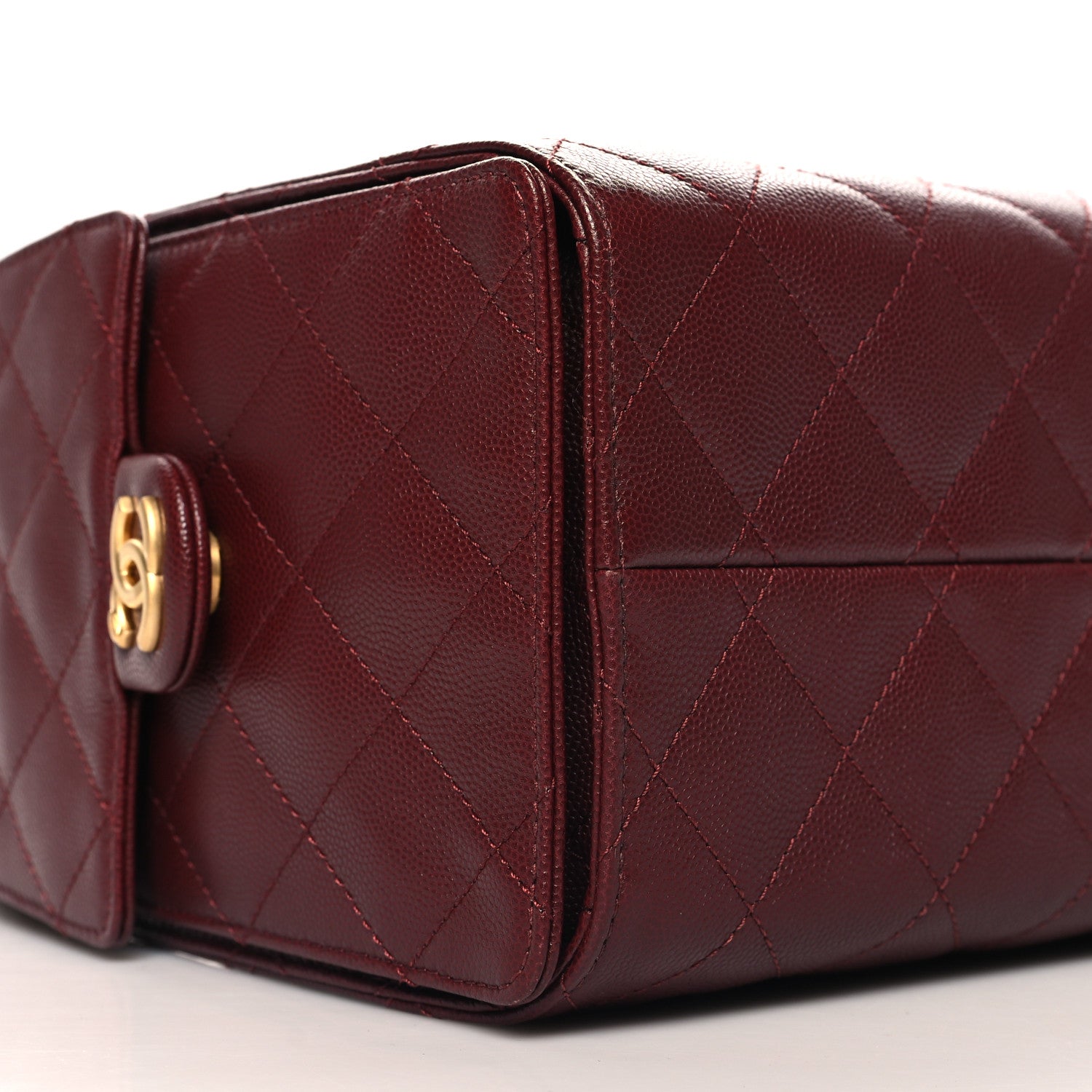 Chanel Caviar Quilted Small Chanel 25 Handbag Burgundy 9 of 11