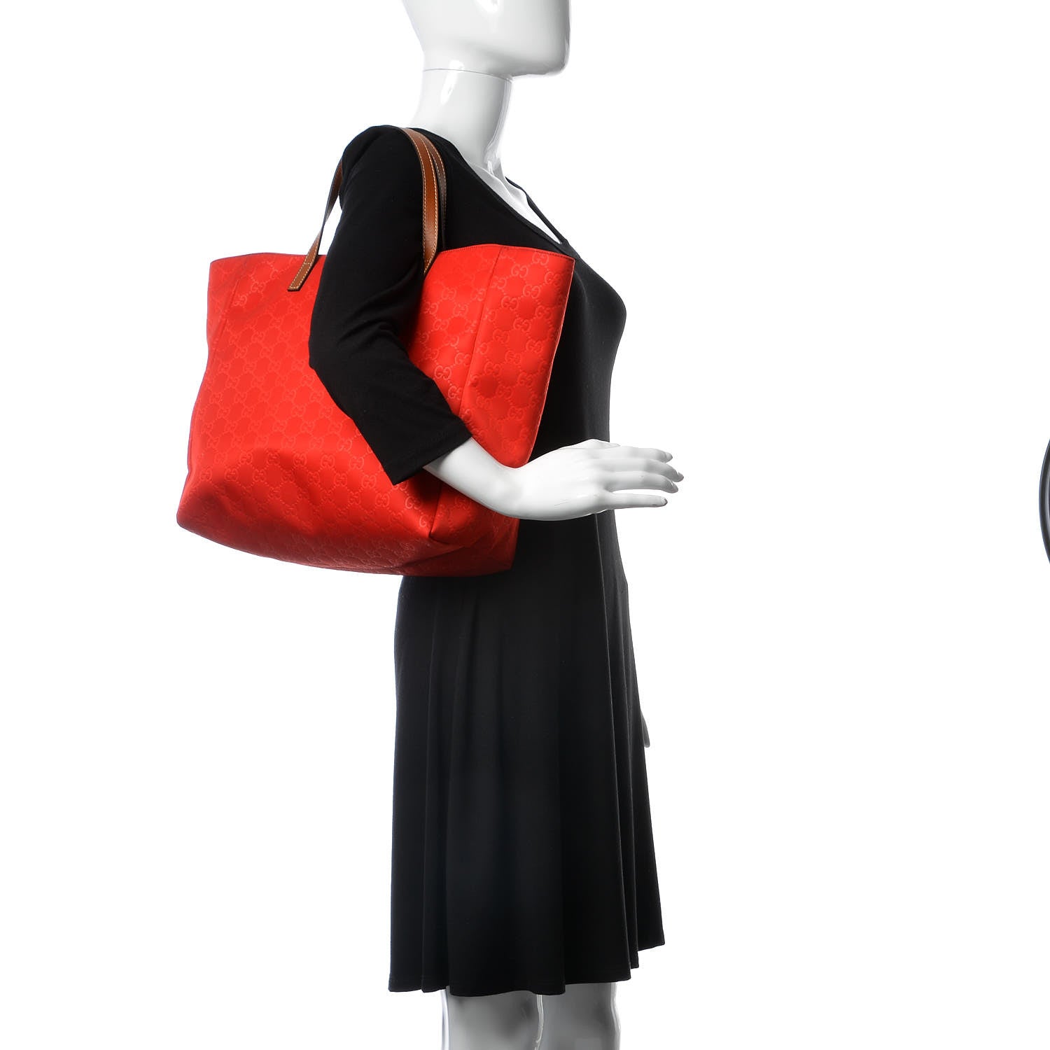 Gucci Nylon Monogram Medium Tote Red 2 of 13