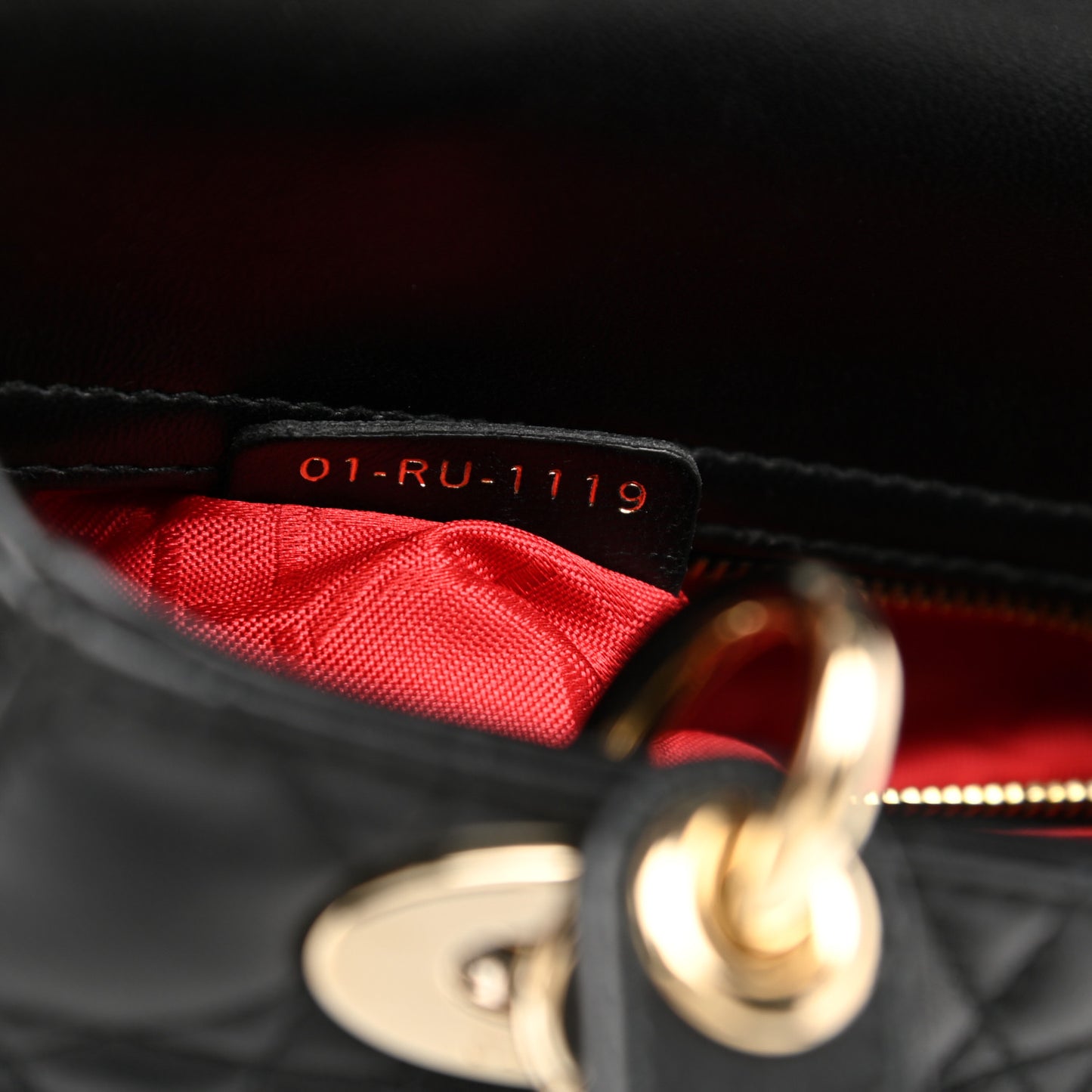 Lambskin Cannage Small My ABCDior Lady Dior Black