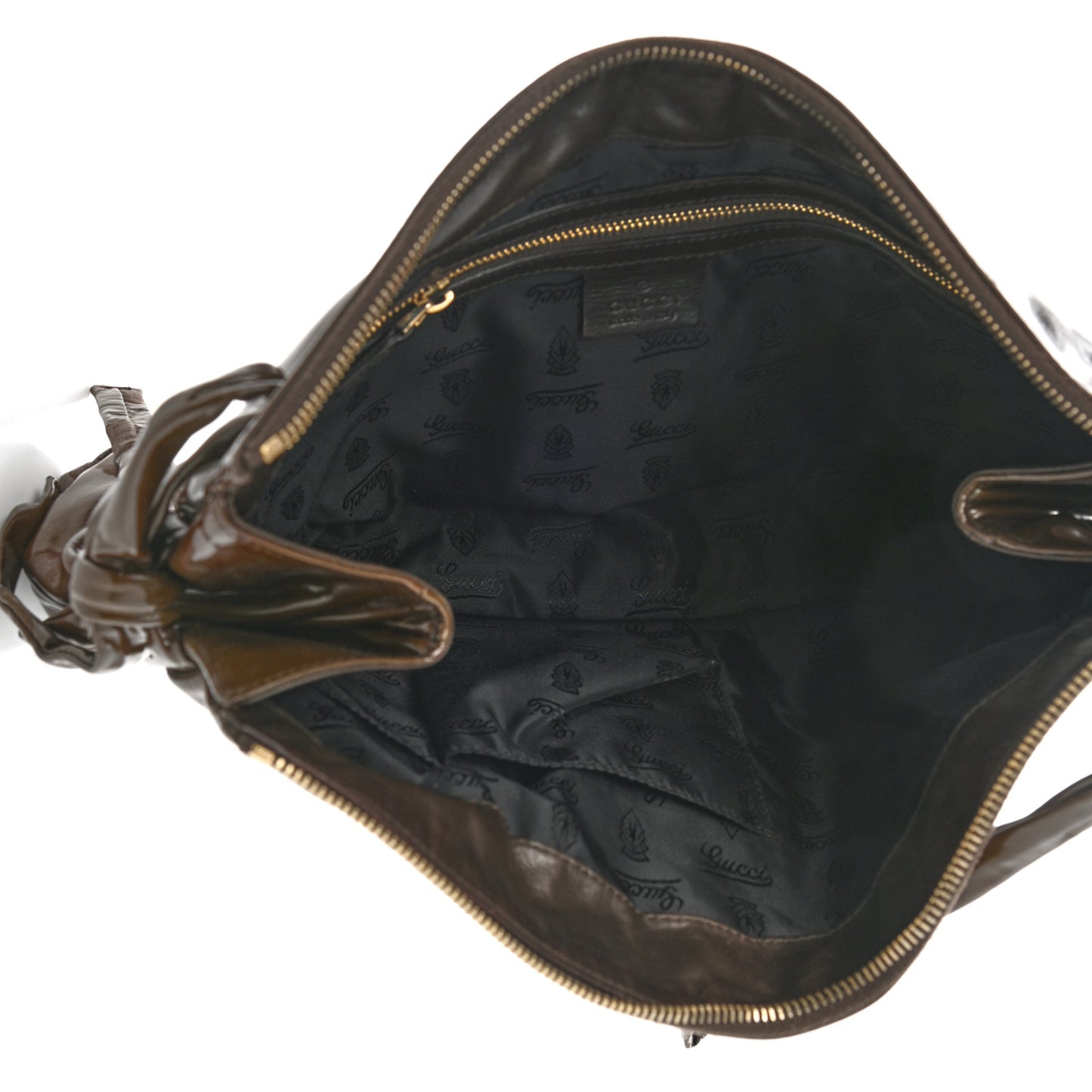 Patent Hysteria Large Clutch Brown