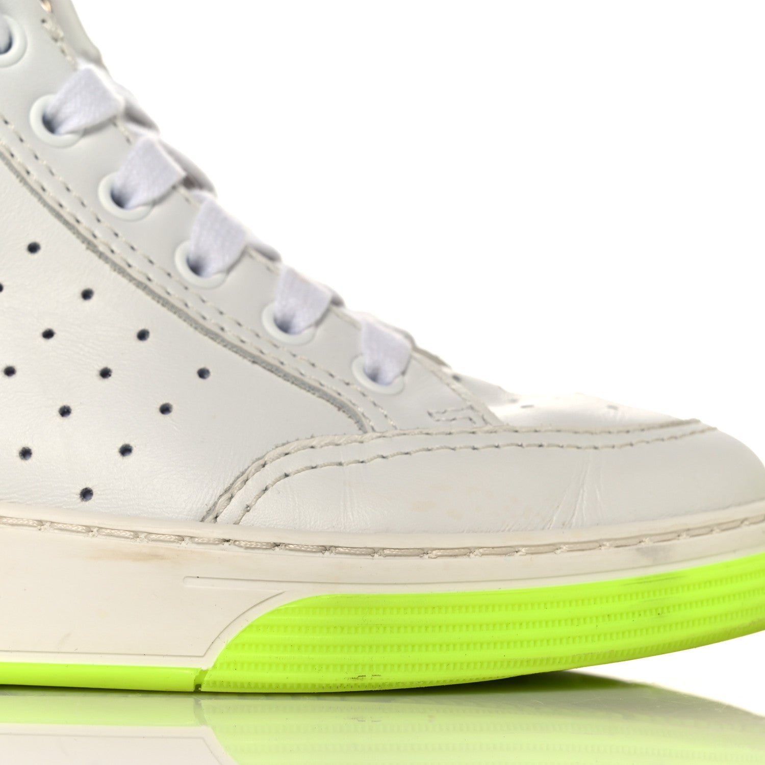 Chanel Calfskin Womens Logo High Top Sneakers 36.5 White Multicolor 15 of 18
