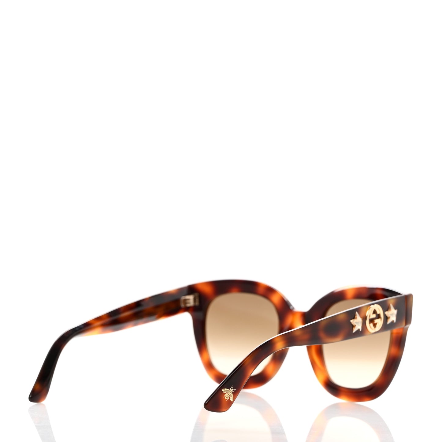 Round Frame Star Sunglasses GG0208S Tortoise
