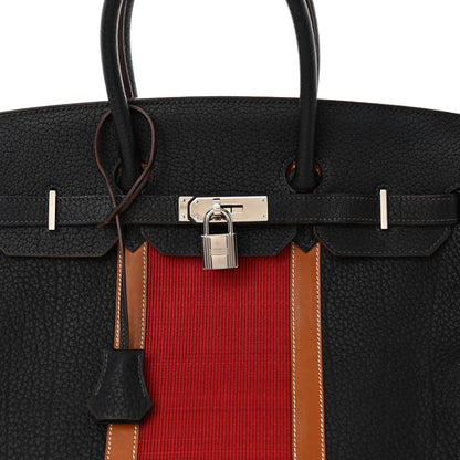 Hermes Fjord Barenia Crinoline Club Birkin 35 Bleu Indigo 8 of 13