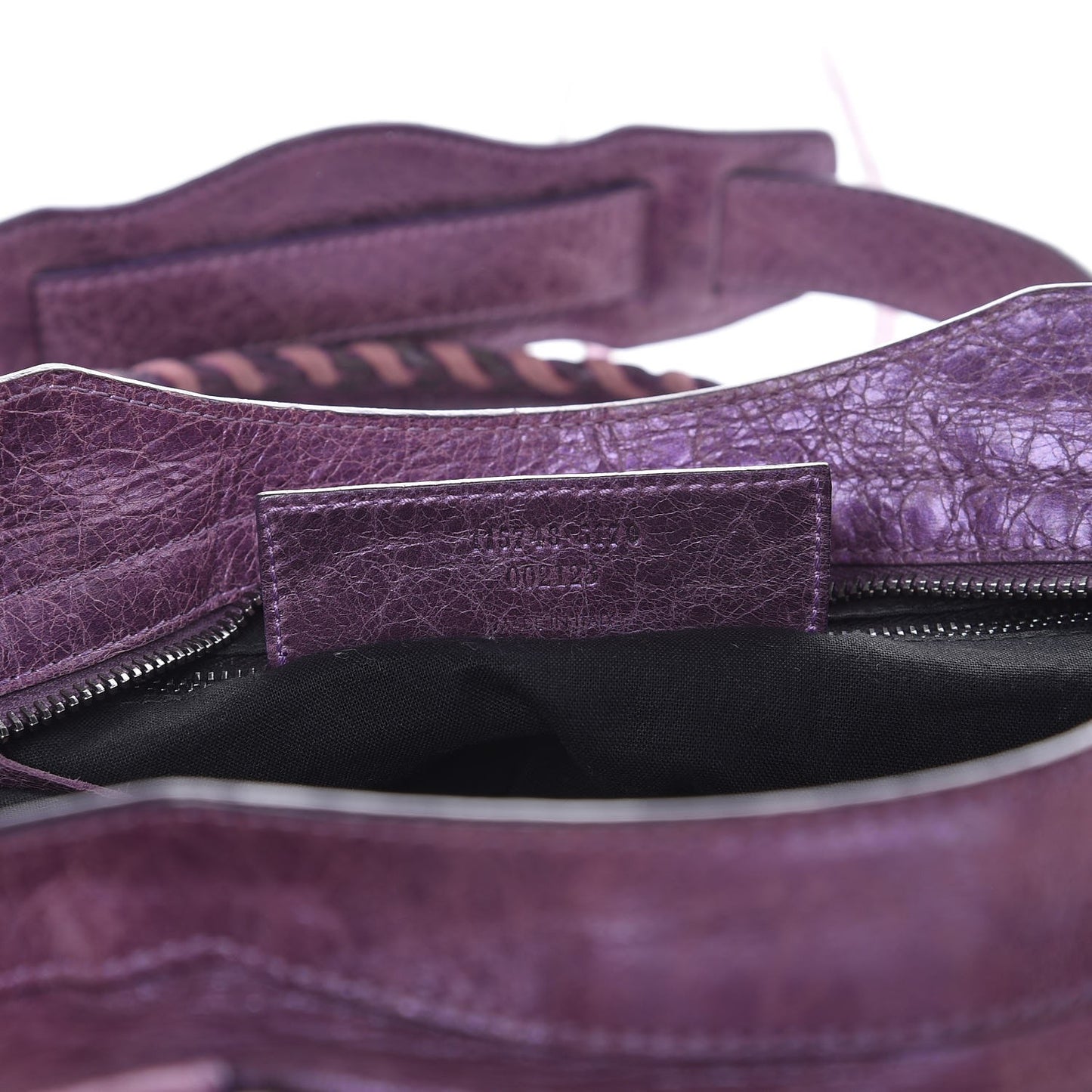 Agneau Classic Hardware City Metallic Purple