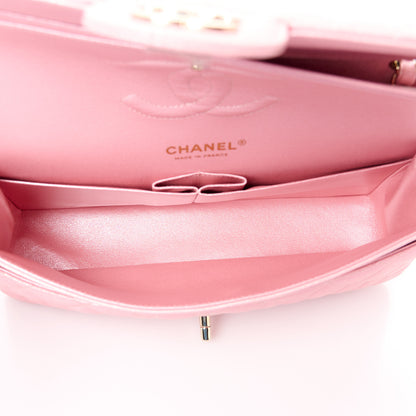 Chanel Iridescent Caviar Quilted Medium Double Flap Rose Pink 5 of 12