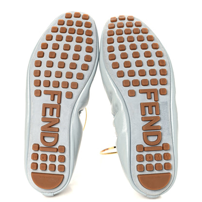 Fendi Vitello Filo Ballerina Flats 38 Blue 6 of 10
