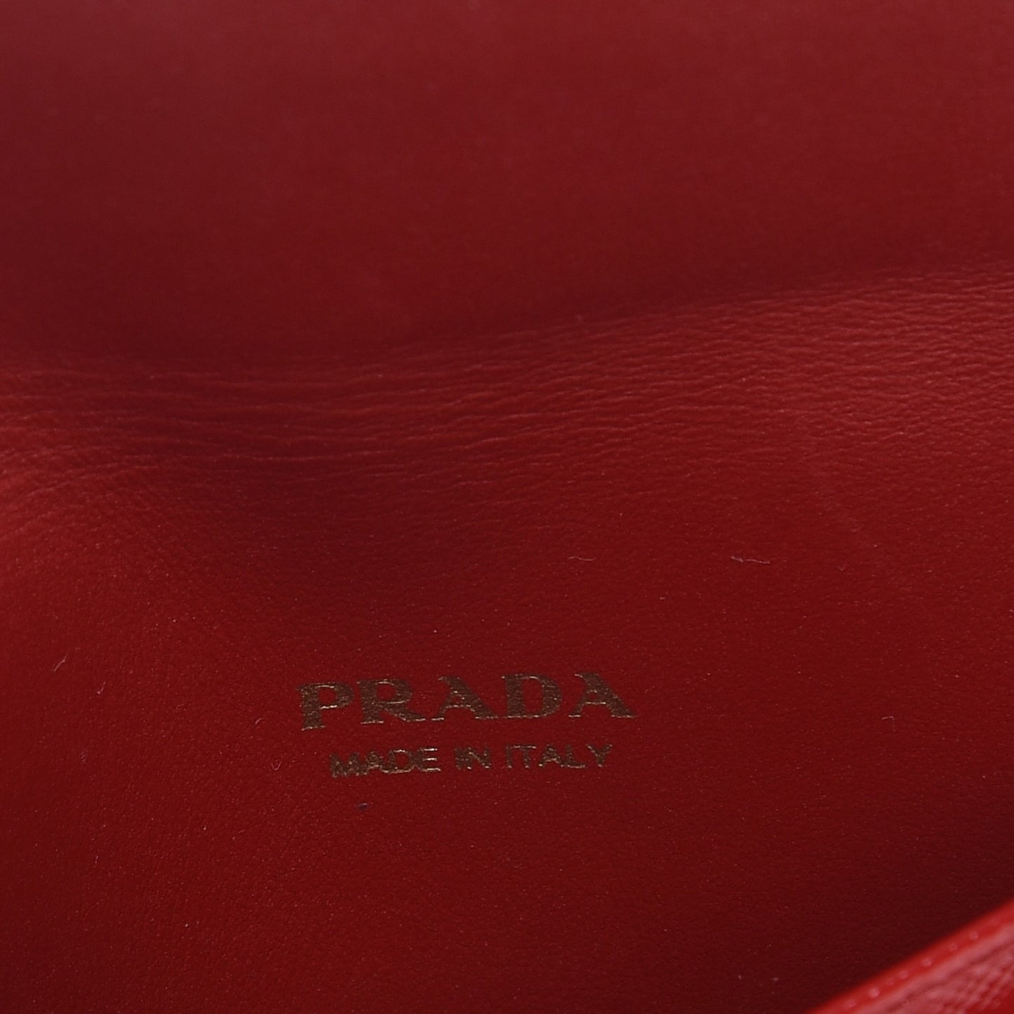 Saffiano Vernice Metal Card Holder Rosso