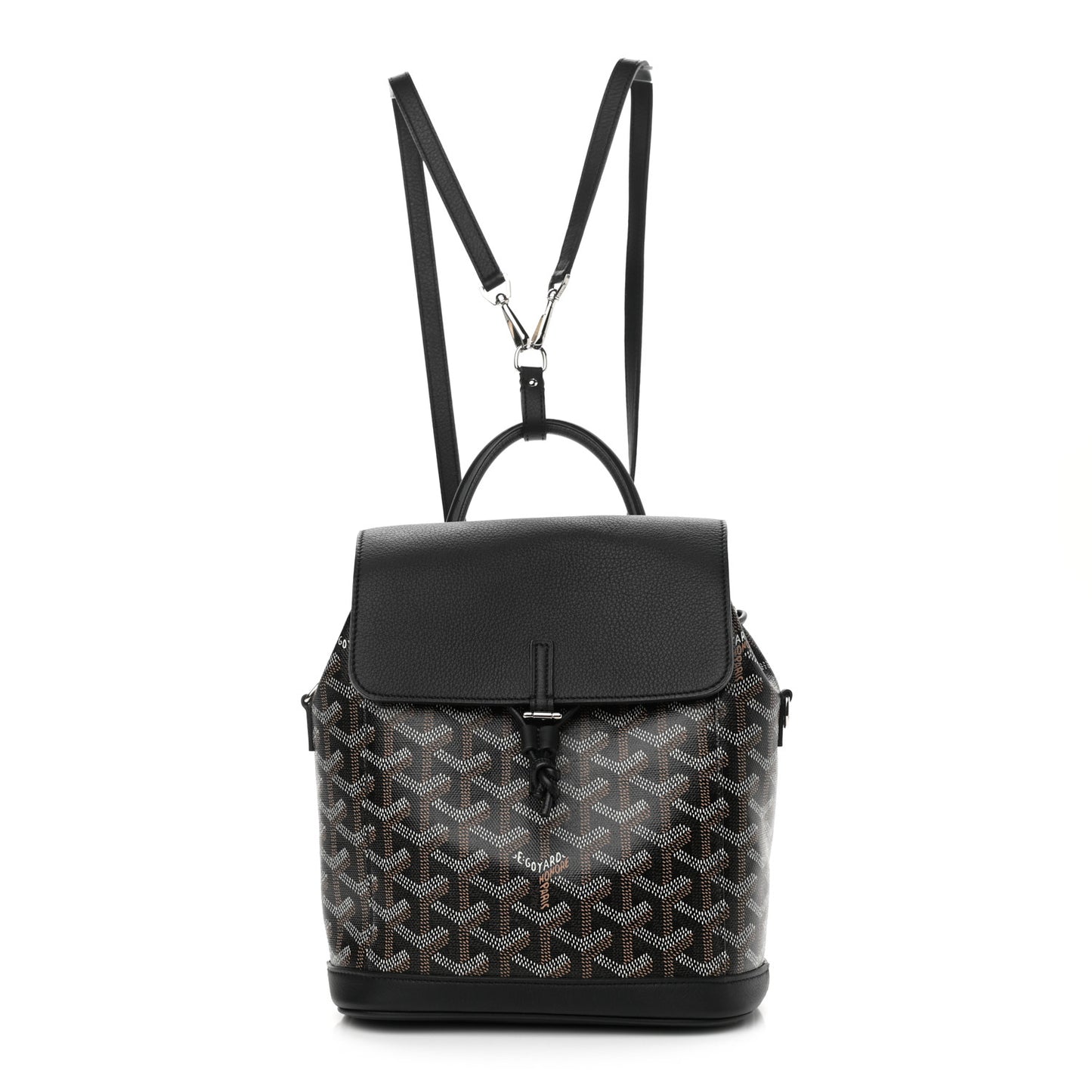 Goyardine Calfskin Mini Alpin Backpack Black