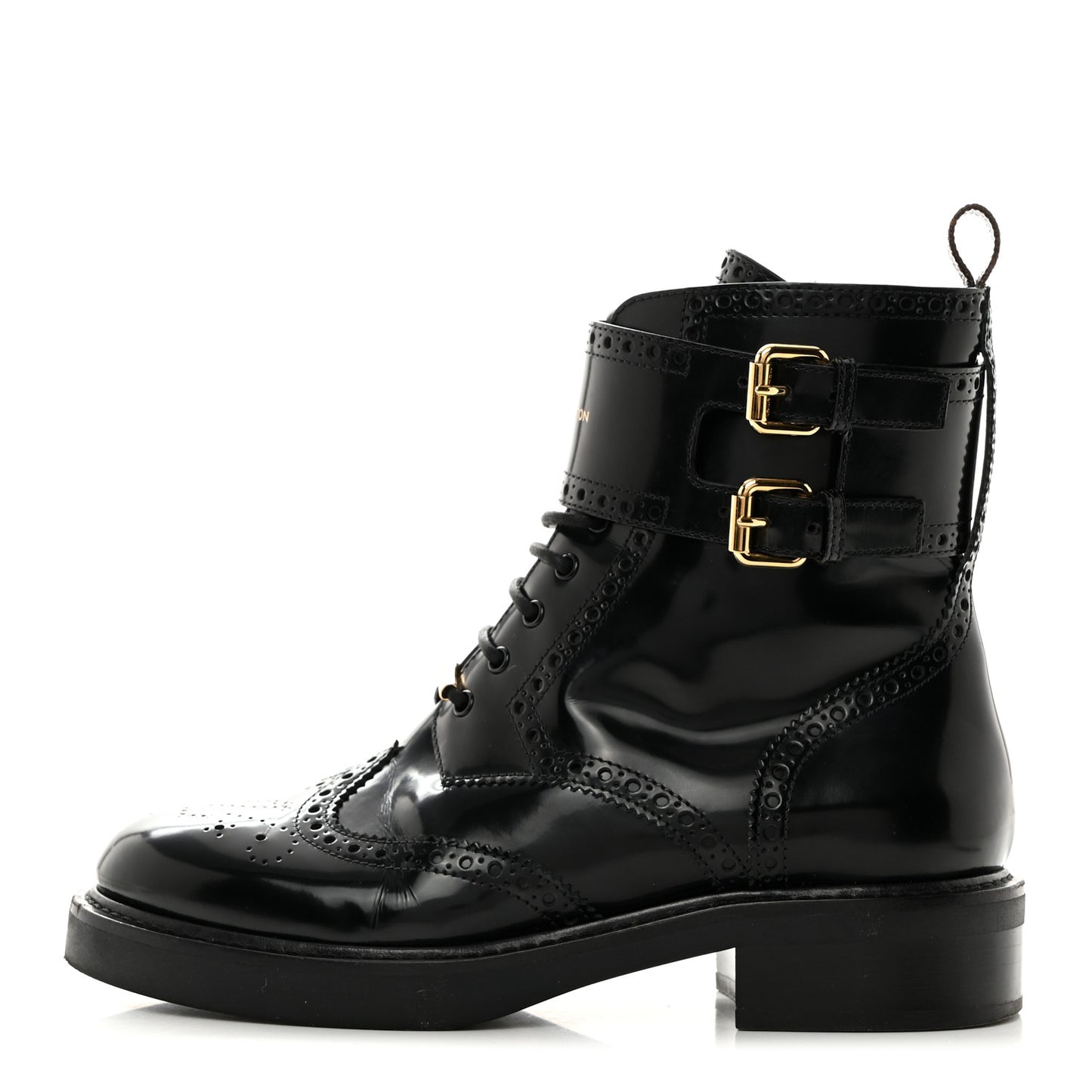 Glazed Calfskin Midtown Ankle Boots 37 Black