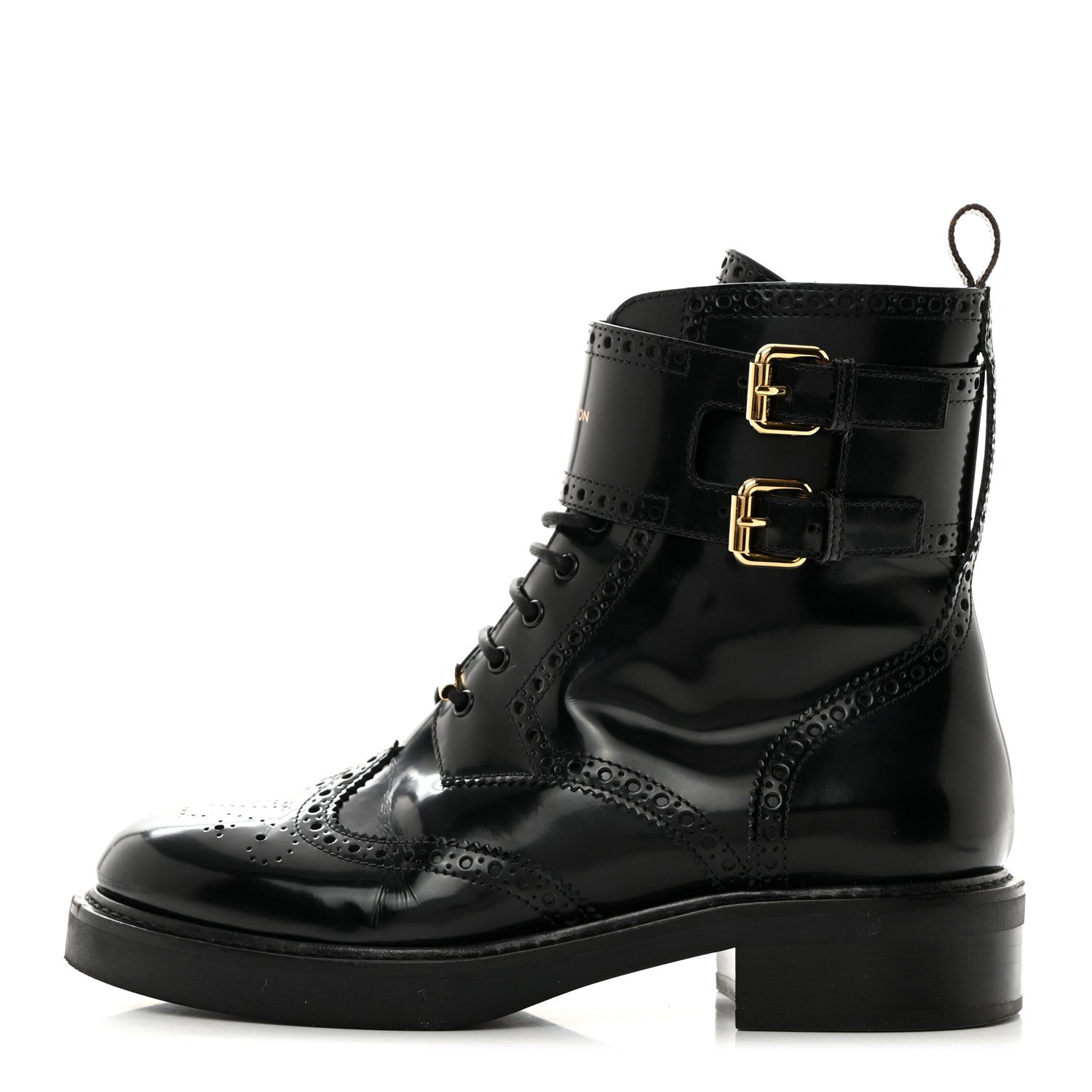 Louis Vuitton Glazed Calfskin Midtown Ankle Boots 37 Black 1 of 8