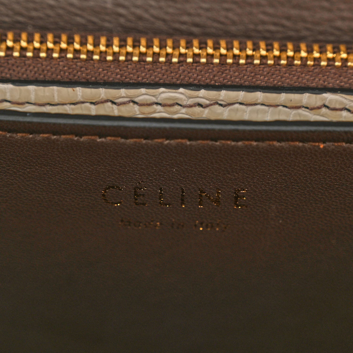 Celine Lizard Medium Classic Box Flap Bag Natural 6 of 9