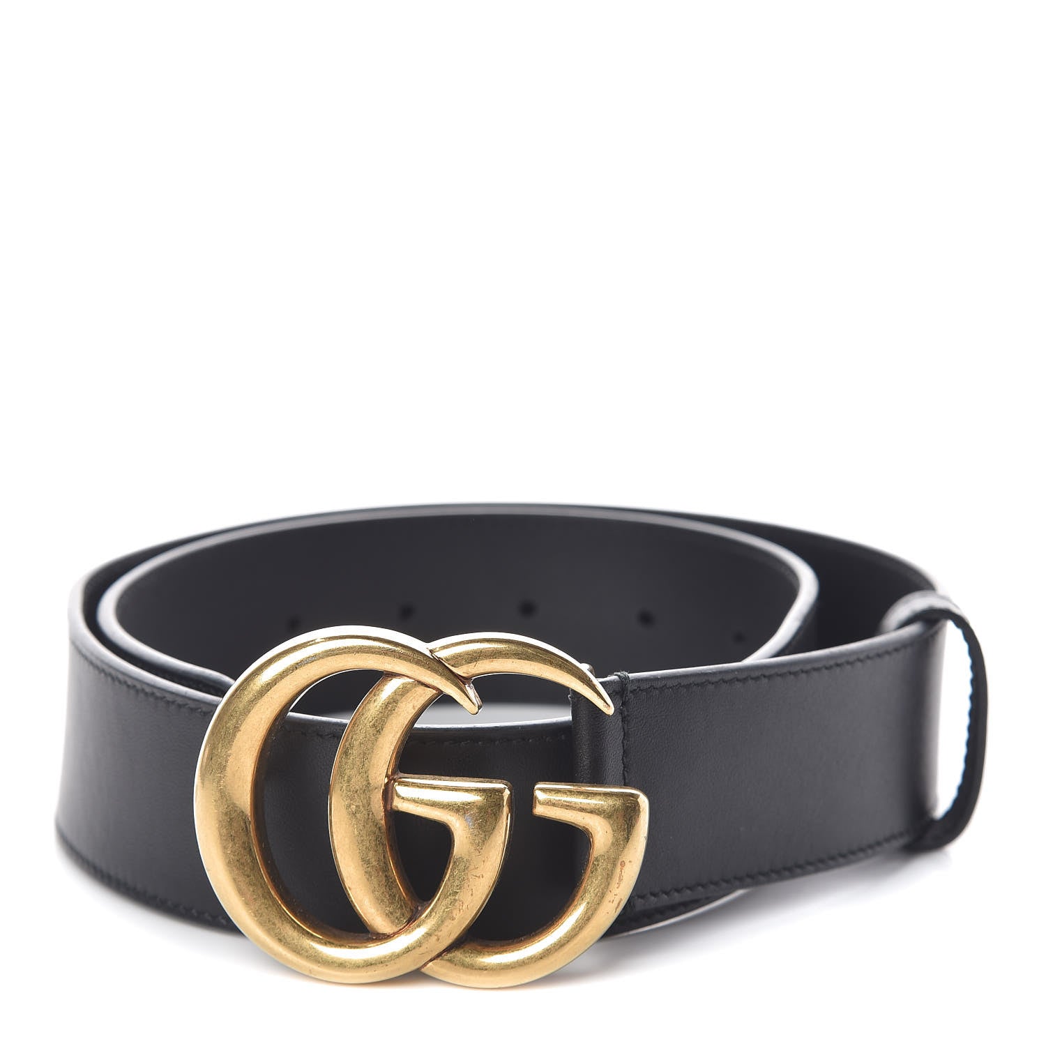 Gucci Calfskin Double G 40mm Belt 75 30 Black 1 of 6