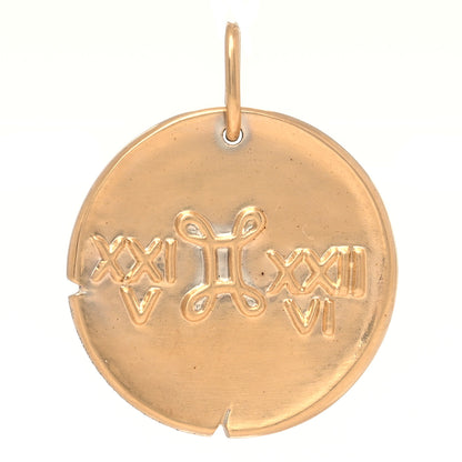 Van Cleef & Arpels 18K Yellow Gold Zodiac Gemini Pendant 3 of 5