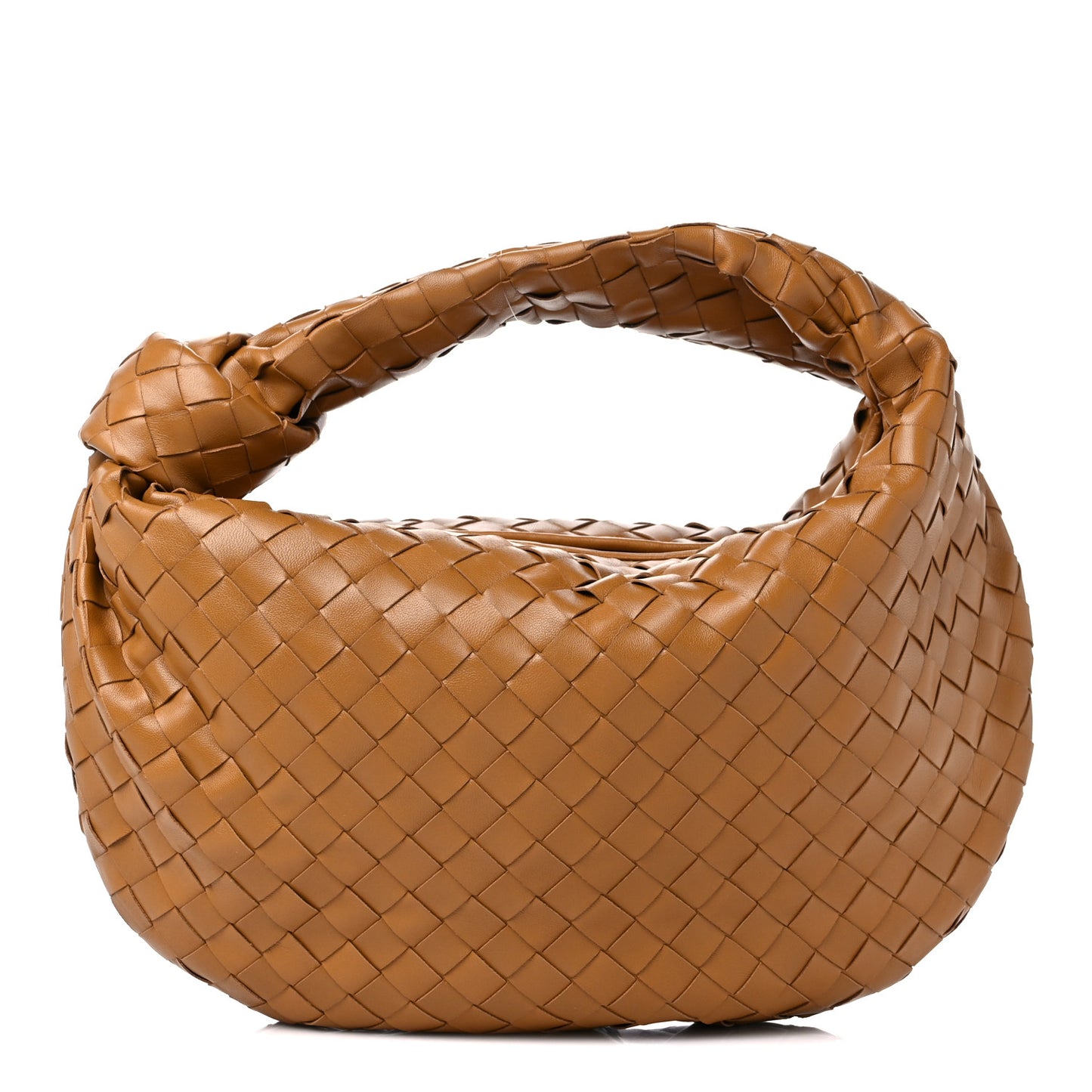 Nappa Intrecciato Teen Jodie Hobo Caramel