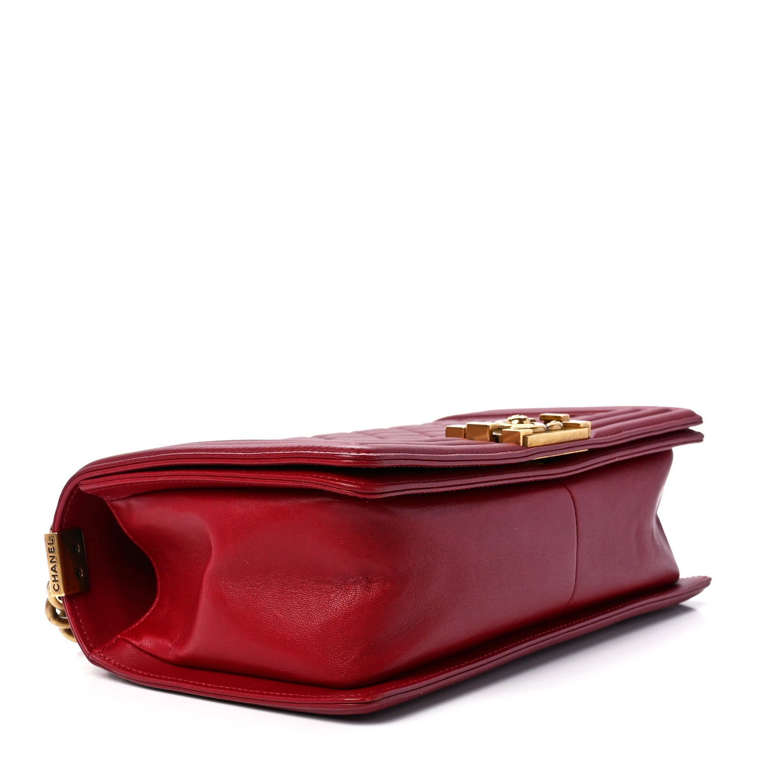 Chanel Lambskin Quilted Medium Boy Flap Dark Red 4 of 11