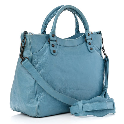 Balenciaga Agneau Classic Hardware Velo Bleu Indigo 3 of 14