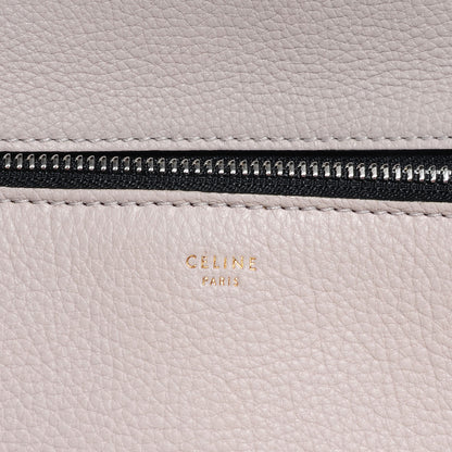 Celine Pebbled Leather Medium Edge Shoulder Bag Pearl Grey 6 of 8