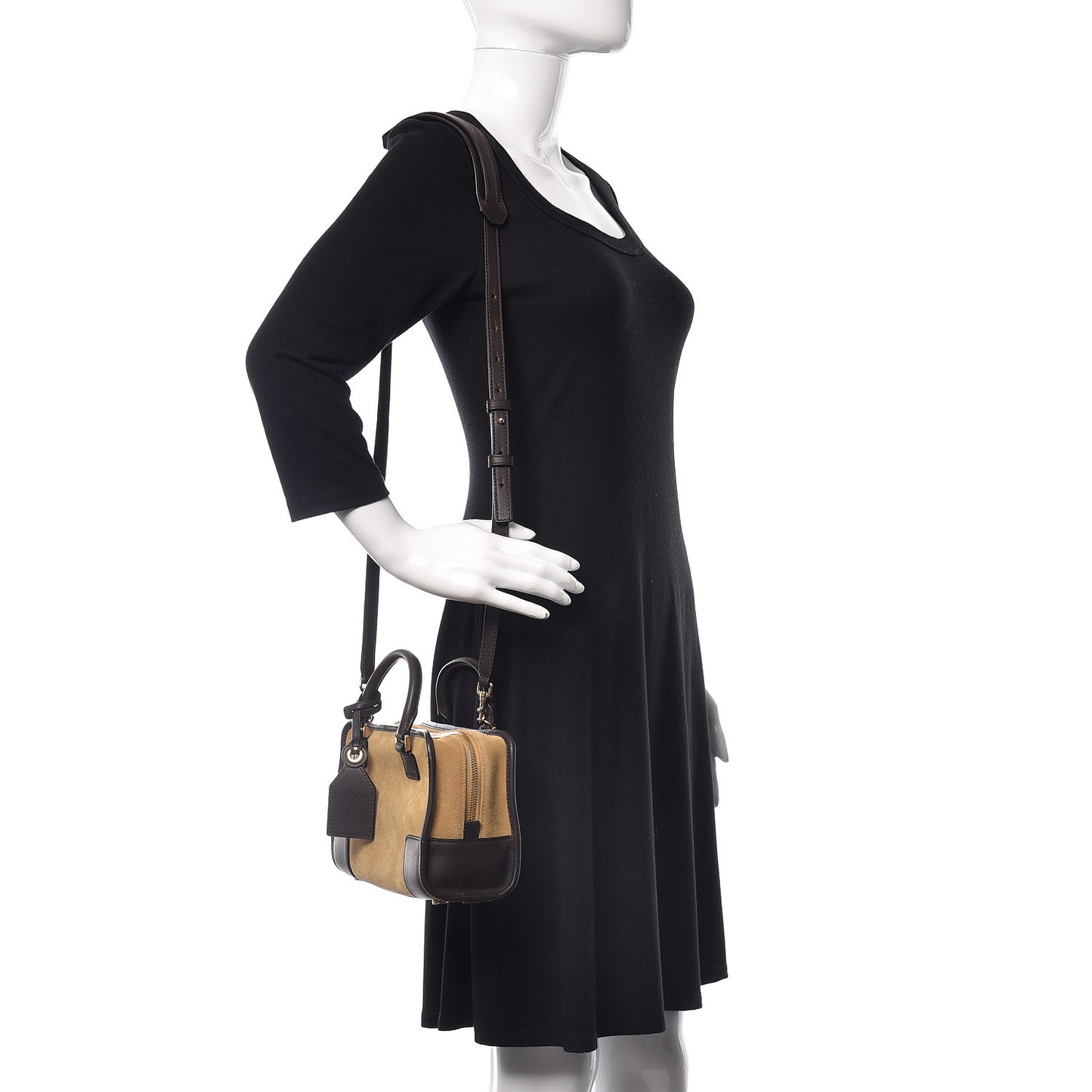 Suede Calfskin Amazona 23 Gold Brown