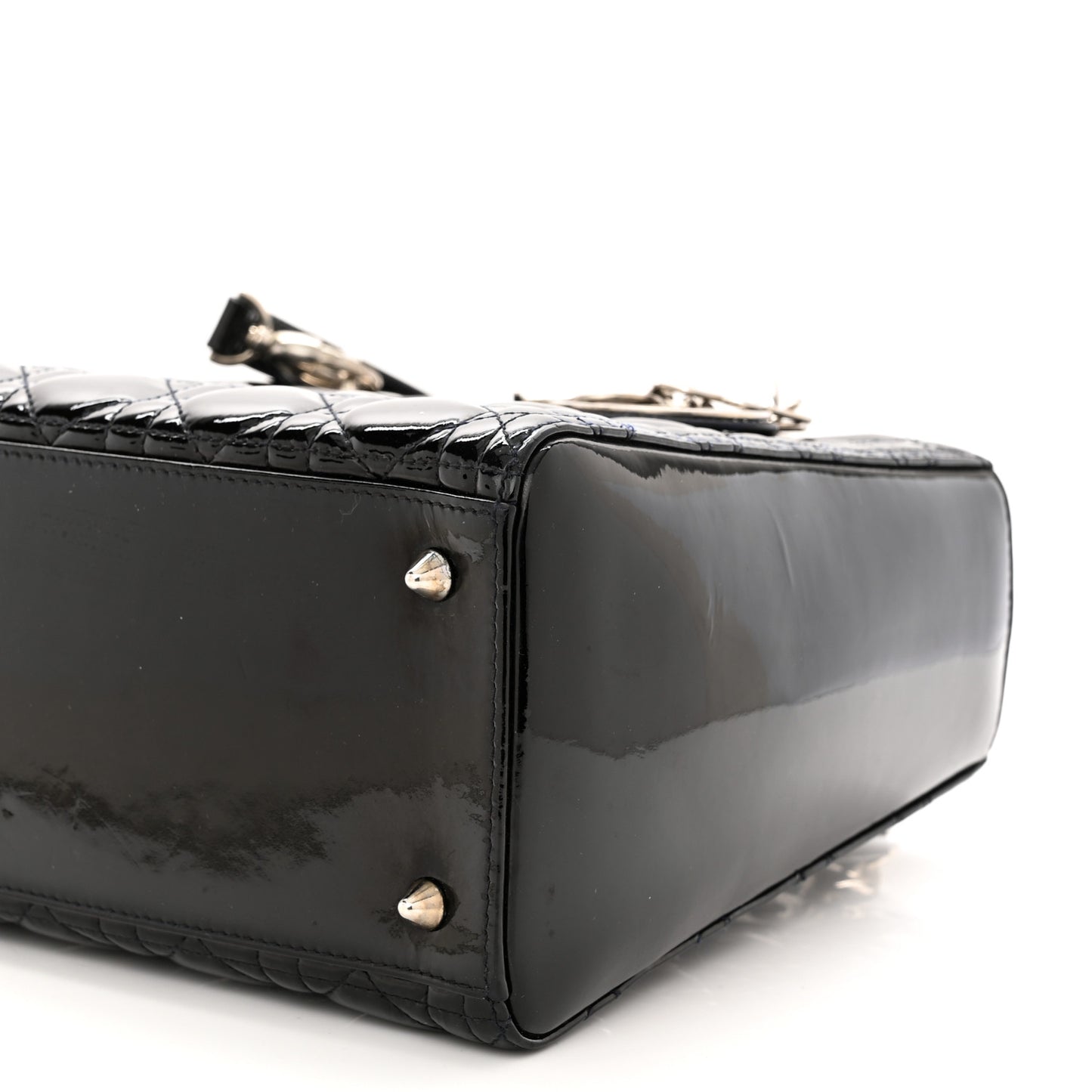 Patent Cannage Medium Lady Dior Black