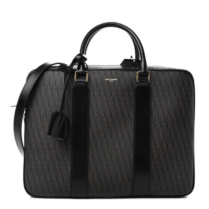 Saint Laurent Toile Classic Monogram Rodeo Briefcase Black 1 of 4