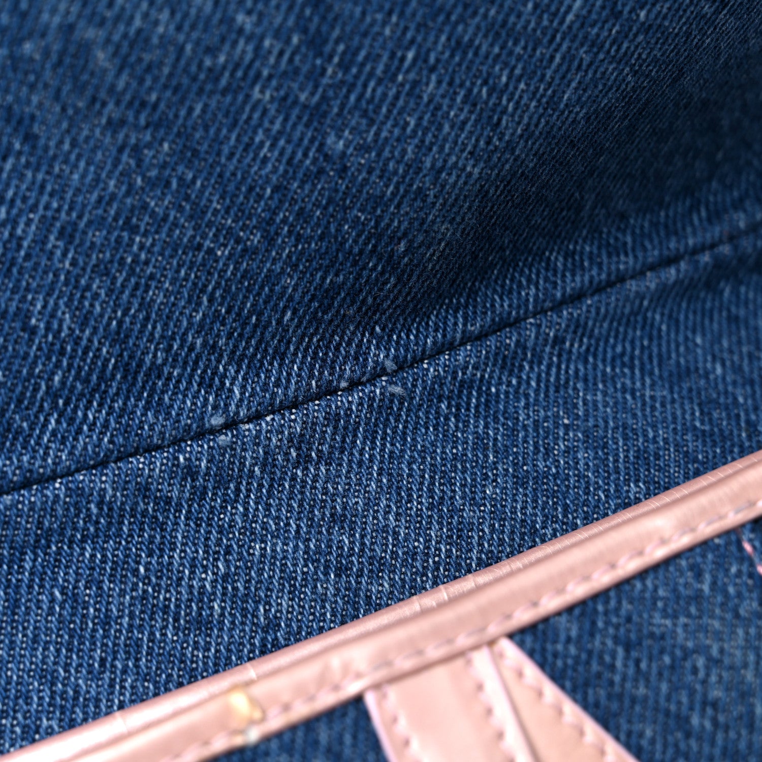 Christian Dior Patent Denim Jeans Saddle Bag Blue Pink 13 of 27