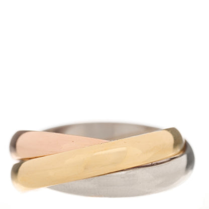 Cartier 18K Pink Yellow White Gold Classic Les Must De Cartier Trinity Ring 53 6.25 3 of 5