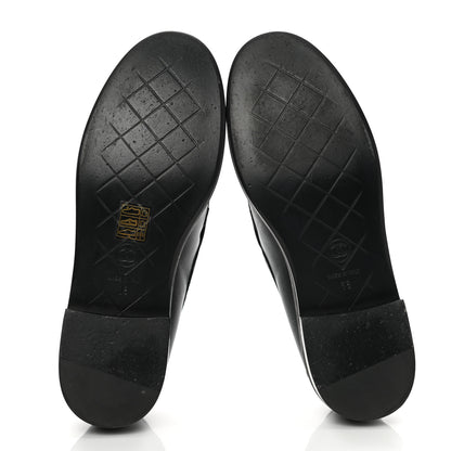 Chanel Lambskin Quilted CC Turnlock Loafers 38 Black 5 of 9