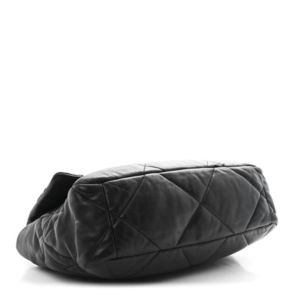 Chanel Shiny Goatskin Quilted Large Chanel 19 Flap Black 4 of 11