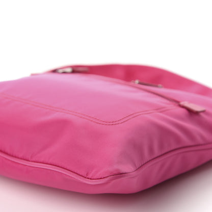 Prada Nylon Vela Flat Messenger Bag Fuxia 7 of 10