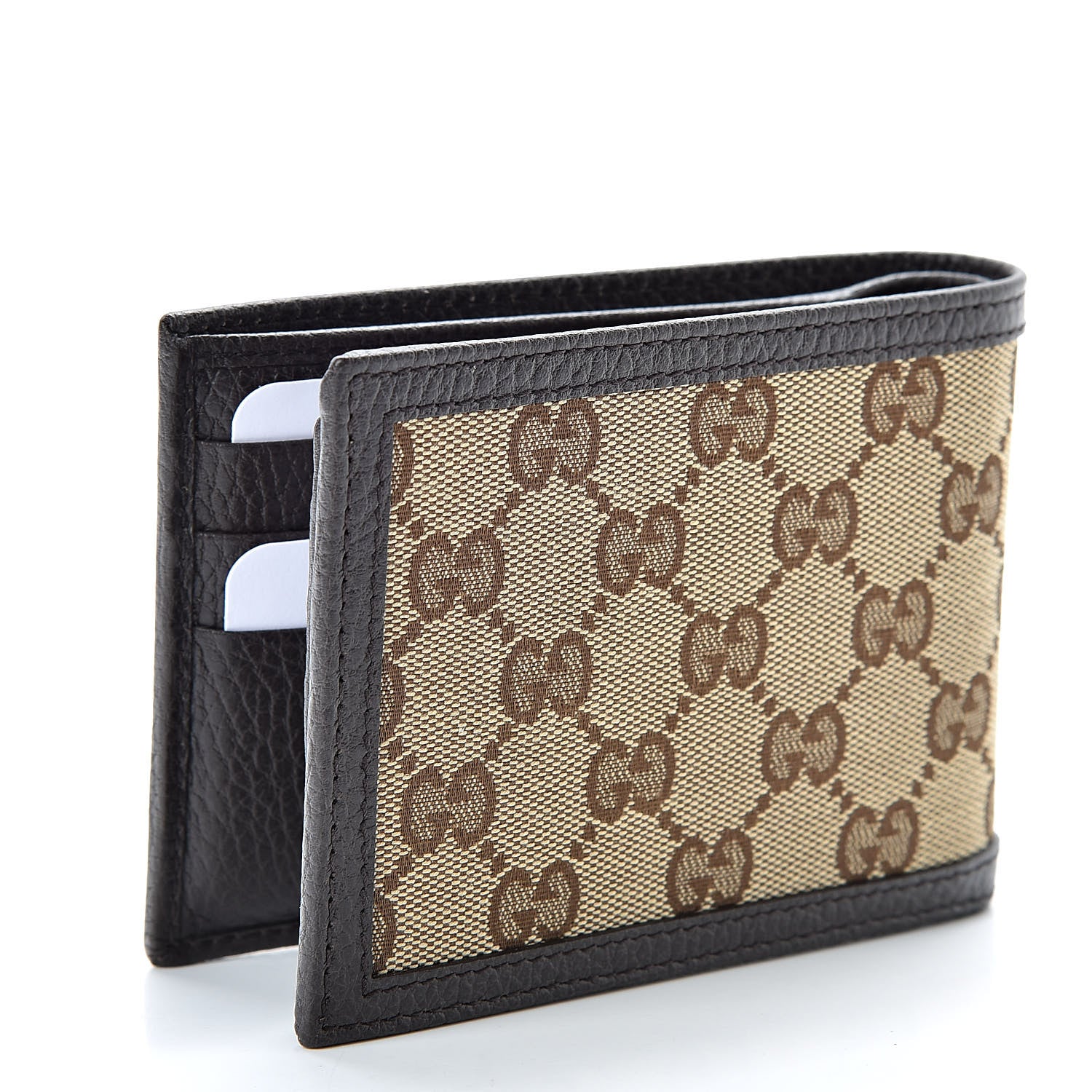 Gucci Monogram Bi-Fold Wallet Dark Brown 3 of 8