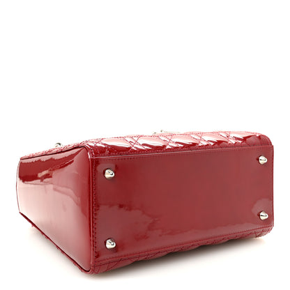 Christian Dior Patent Cannage Medium Lady Dior Red 4 of 10