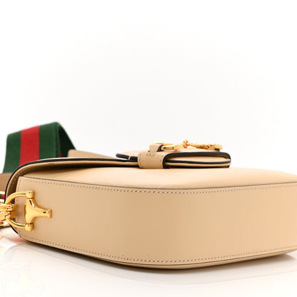 Gucci Azalea Calfskin Web Mini Horsebit 1955 Shoulder Bag Bubble Tea 10 of 11