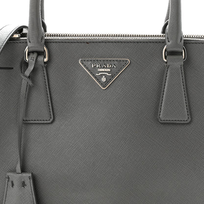 Prada Saffiano Lux Medium Galleria Double Zip Tote Grey 9 of 18