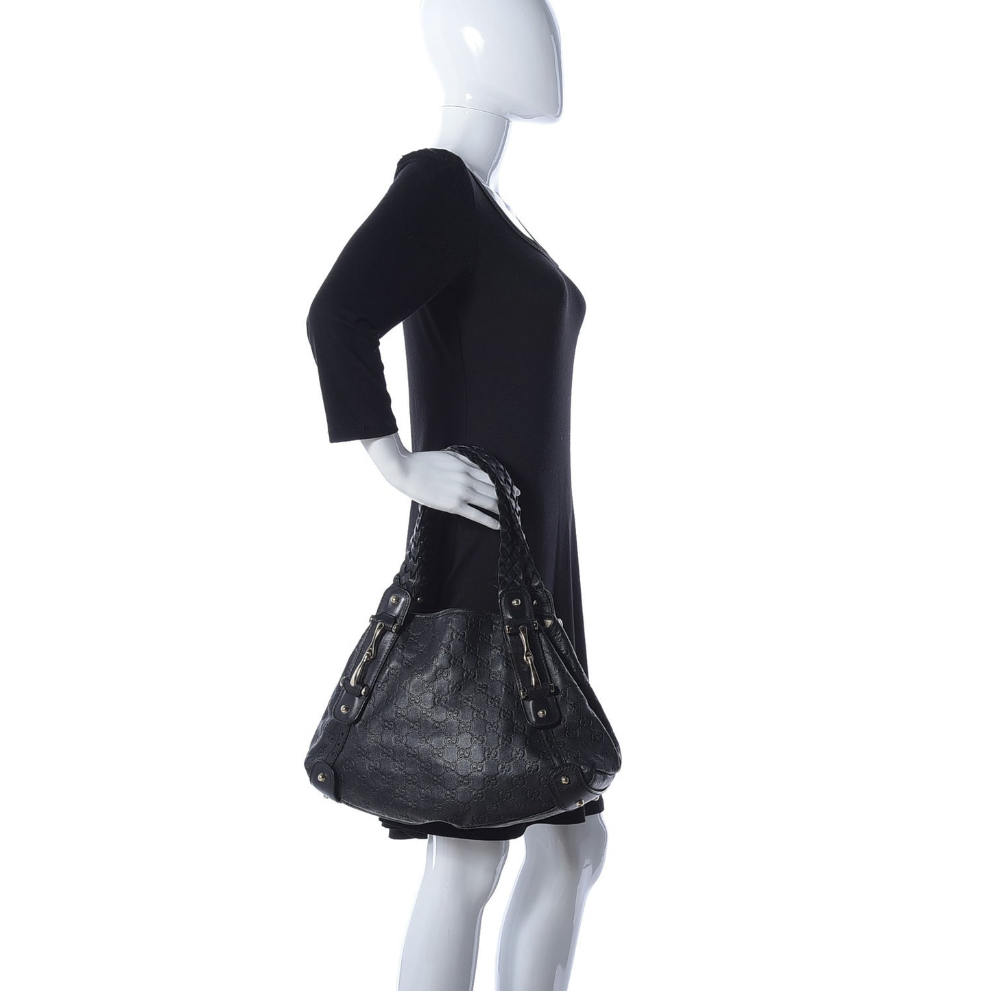 Guccissima Small Pelham Shoulder Bag Black