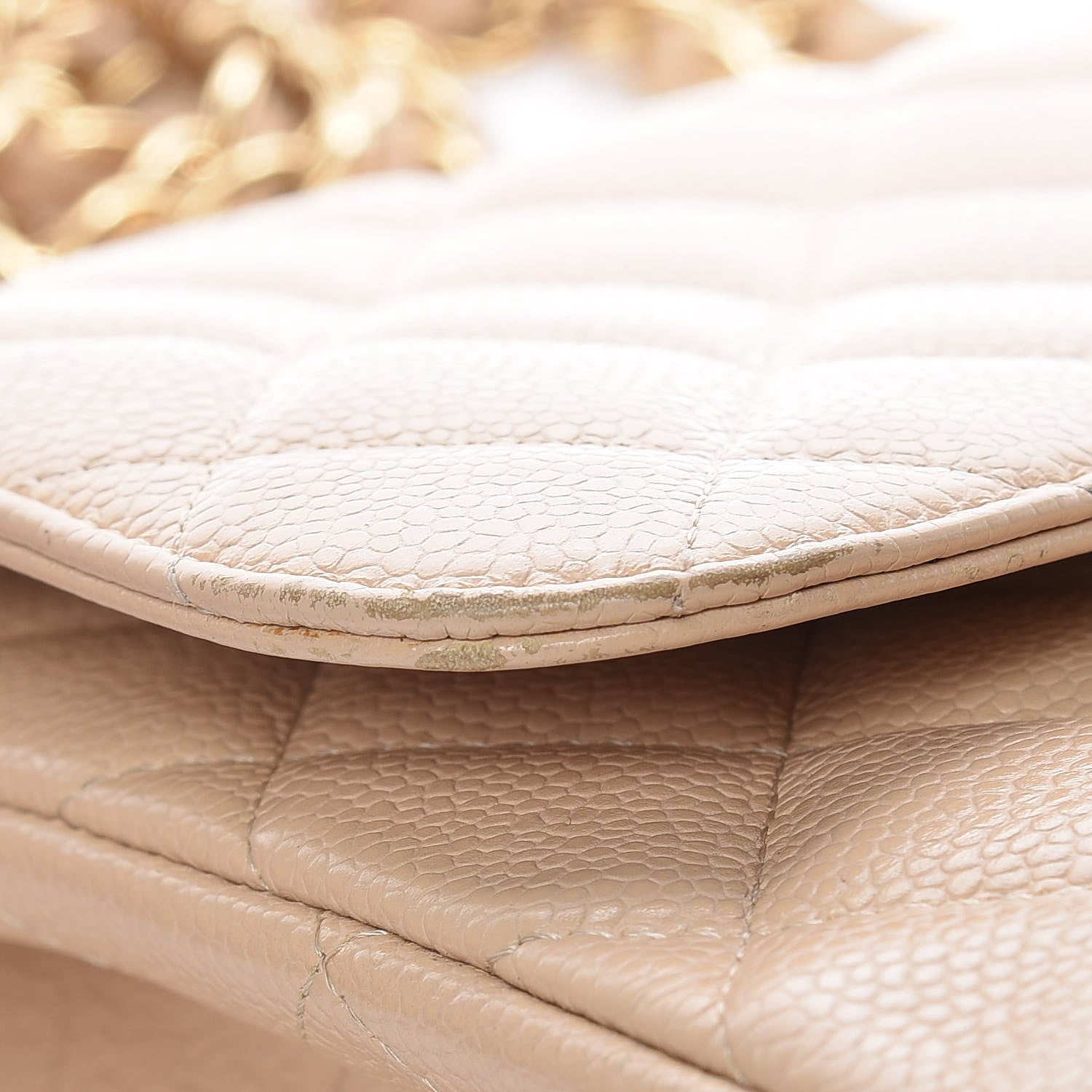 Chanel Caviar Quilted Jumbo Single Flap Beige Clair 12 of 14
