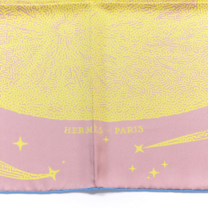Hermes Silk Double Face Clair De Lune Scarf 90 Vieux Rose Jaune 2 of 4