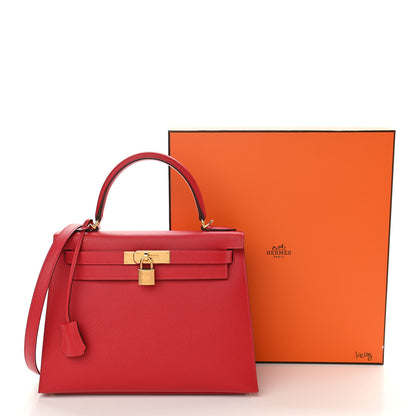 Hermes Epsom Kelly Sellier 28 Rouge Casaque 11 of 11
