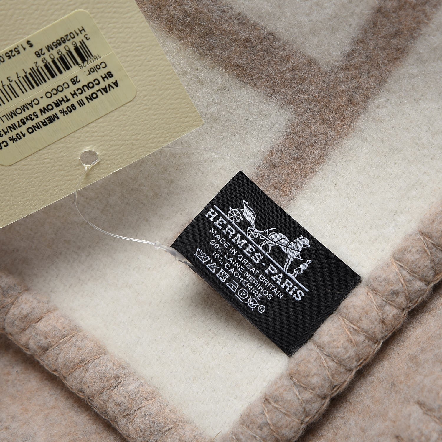 Hermes Wool Cashmere Avalon III Blanket Coco Camomille 5 of 6