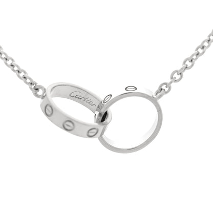 Cartier 18K White Gold Interlocking LOVE Necklace 4 of 5