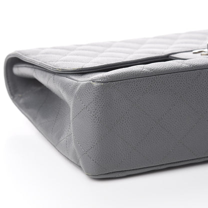 Chanel Caviar Quilted Jumbo Single Flap Grey 5 of 10