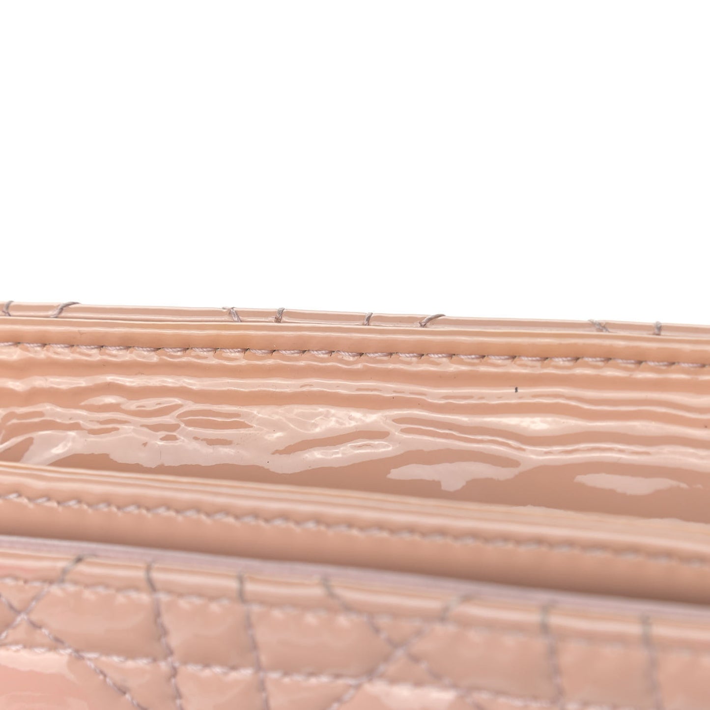 Patent Cannage Lady Dior Convertible Clutch Light Pink