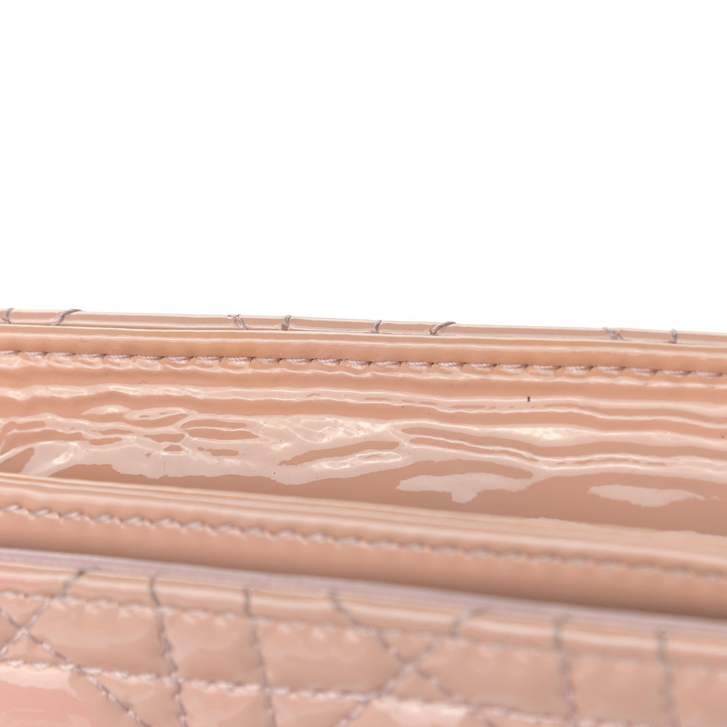 Christian Dior Patent Cannage Lady Dior Convertible Clutch Light Pink 14 of 16