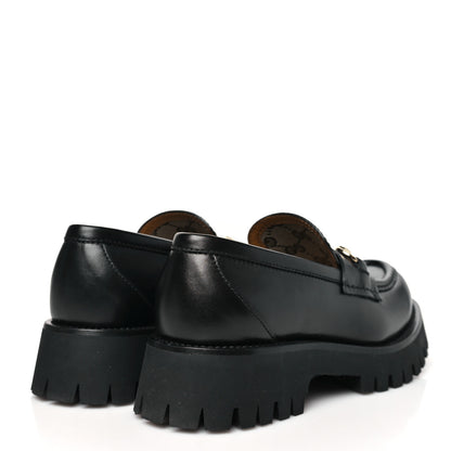 Gucci Betis Glamour Calfskin Womens Horsebit Loafers 37 Black 5 of 11