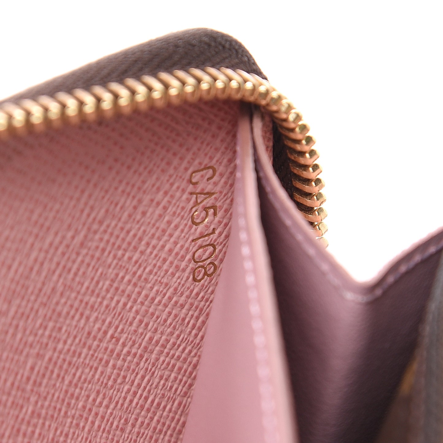 Monogram Clemence Wallet Rose Ballerine