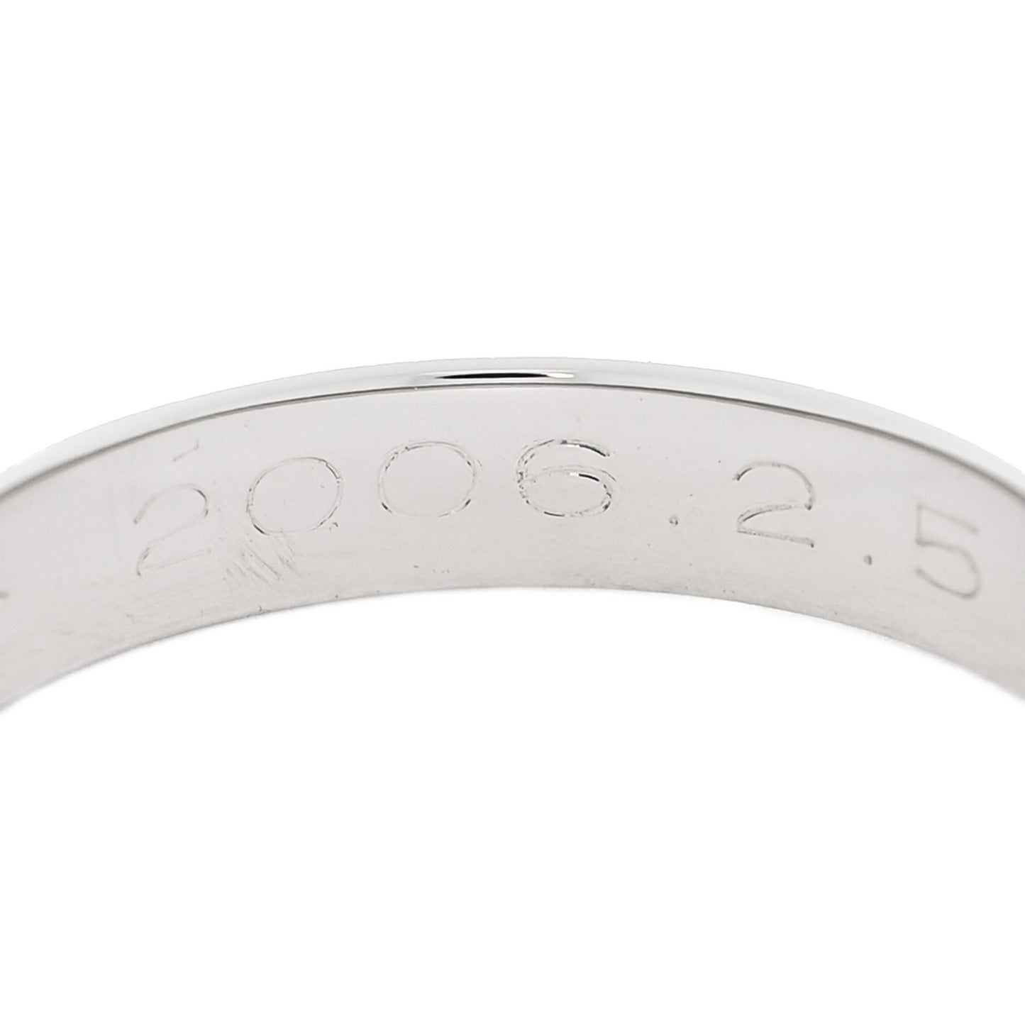 Platinum 3mm C De Cartier Wedding Band Ring 45 3.25