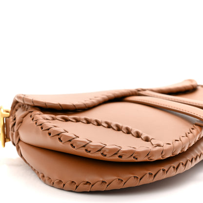 Christian Dior Calfskin Whipstitch Saddle Bag Brown 9 of 11
