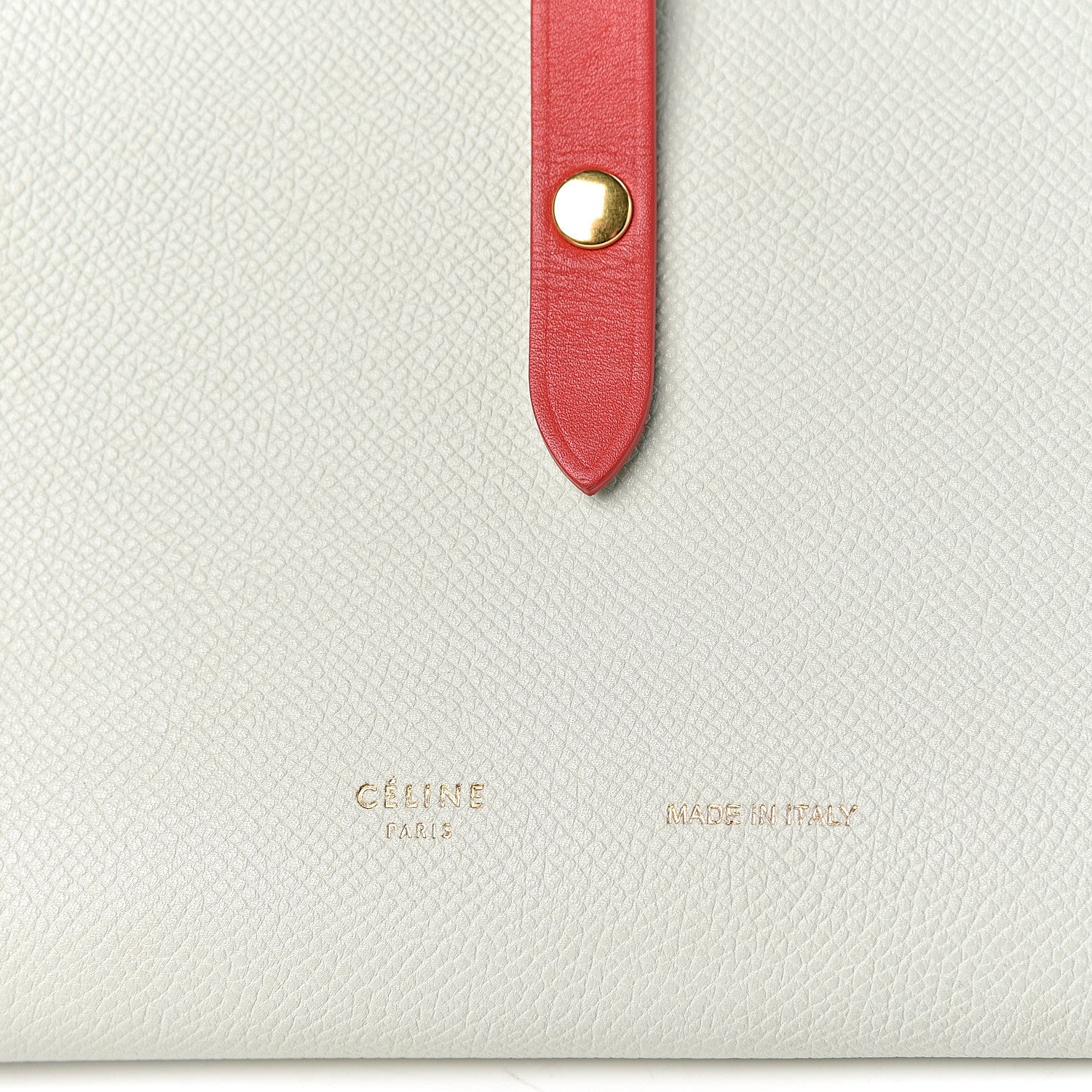 Celine Grained Calfskin Large Multifunction Strap Wallet Jade 6 of 7