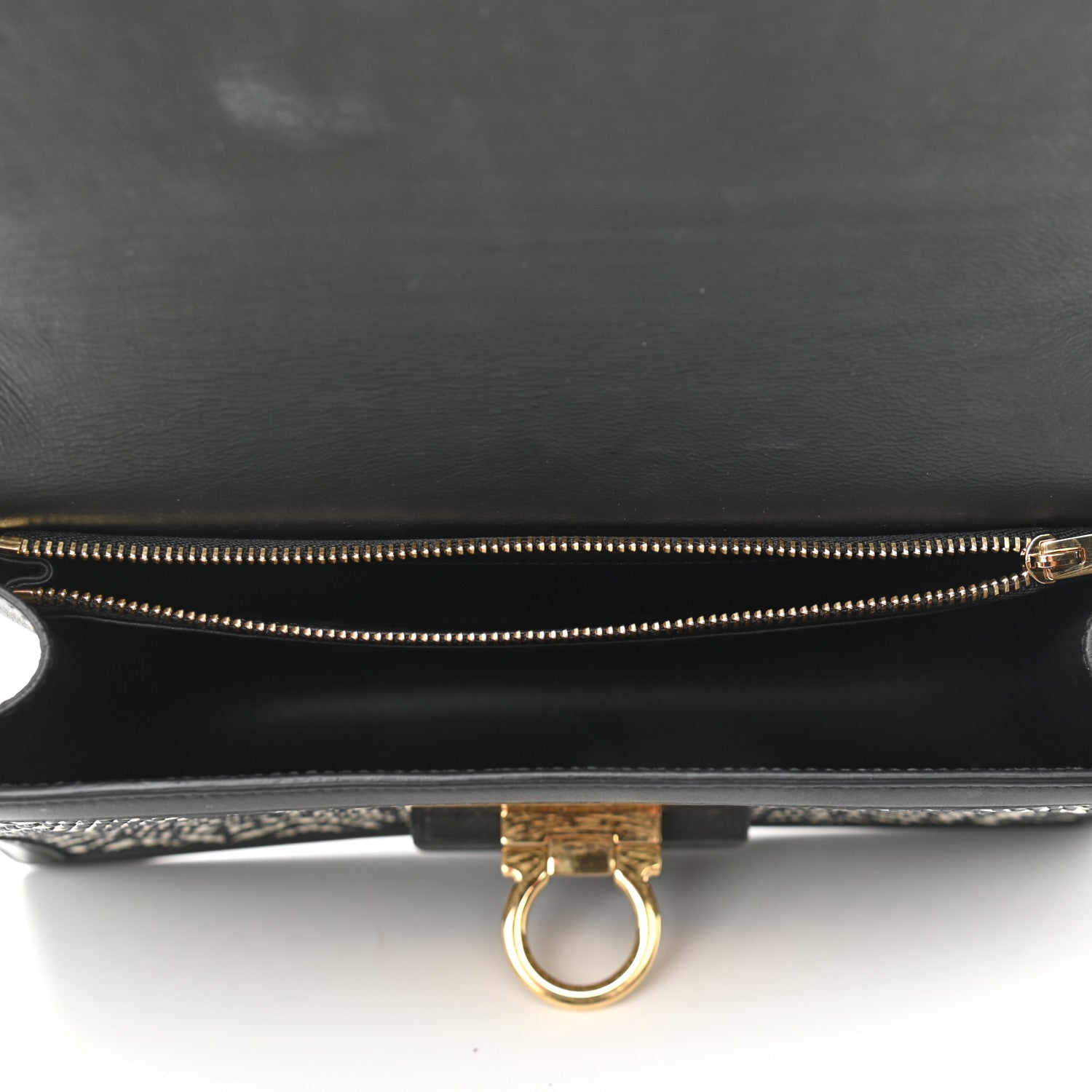 Salvatore Ferragamo Tweed Aileen Bag Black White 5 of 9